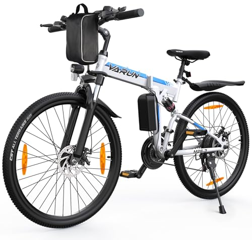 VARUN E Bike Mountainbike 26 Zoll, Klapprad E-Bike mit 48V Batterie, Ebike Herren Damen, Elektro-Mountainbike mit 21-Gang-Getriebe, LCD-Meter, Faltbares MTB, Reichweite 80 KM