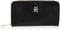 Tommy Hilfiger Portefeuille Femme Poppy Large Fentes pour Cartes, Noir (Black), Taille Unique