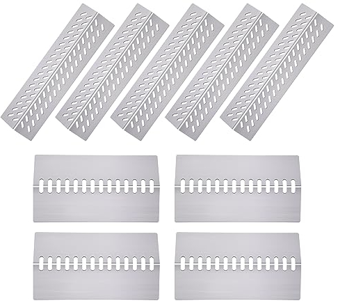 Cozilar Grill Hitzeschild Heizplatten für Bull Grill Ersatzteile 16631,16521, 16670, Cal Flame Ersatzteile, Bull Brahma, G Serie 5 Brenner Grill G5 BBQ18G05, Brennerabdeckungen BBQ Zubehör