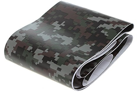 Rous 1 Rolle Camo Auto Aufkleber Kohlefaser Motorrad PVC Vinyl Aufkleber Camo Woodland Camouflage Aufkleber schwarz digital camouflage 152x10cm