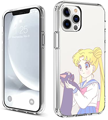 CHENQIAOHU Kompatibel mit iPhone 13 Pro Max Hülle, Ganzkörperschutz, stoßfest, schützend, transparent, schlank, dünn (Anime-Sailor-Moon-Magic-8)