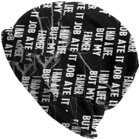 Beanie Winter Mütze I Had A Life But My Farmer Job Ate It Beanie Unisex Winter Beanie Mütze Weiche Winter Hüte Für Herren Winter Geschenke