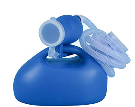 UNbit Pichet à pipi réutilisable for homme Tube de 1,6 m de long avec couvercle Portable Épaissir Pot for homme 2000 ml for camping-car Voyage Toilette Urinoirs universels Pratique et pratique urinoir