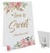 Love is Sweet Sign(8 x 11 Inch Table Sign with Holder) Floral Bridal Shower Sign Please Take A Treat, Wedding Dessert Table Sign, Wedding Favors for Guests, Valentine's Day Treat Sign WEEDS13