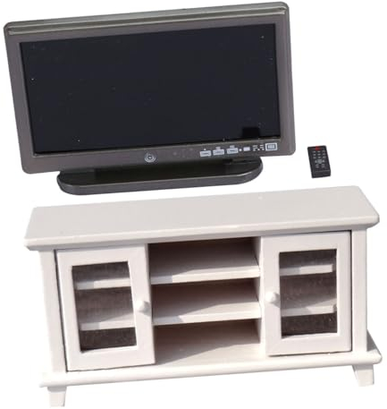 COSMEVIVI 1satz Miniatur Tv Schrank Mit Doppel-türen Für Scale Möbel Kreative Deko Für Mini-Haus Und Detailliertes Design Für Projekte