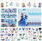 Eiskönigin Mitgebsel Kindergeburtstag Gastgeschenke, 80pcs Geburtstag Mitbringsel Set mit Geschenktüten Schnapparmbänder Schlüsselringe Stickers, Eisa Princess Party Klein Geschenke Give Aways Mädchen
