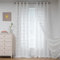 MYSKY HOME Vorhang Kinderzimmer Verdunklungsvorhänge 2er Set Gardinen mit Ösen Weiss Doppellagige Vorhänge Gardine Blickdicht mit Voile Raumtrenner Ösenvorhang, H 240 x B 132 cm, Weiß