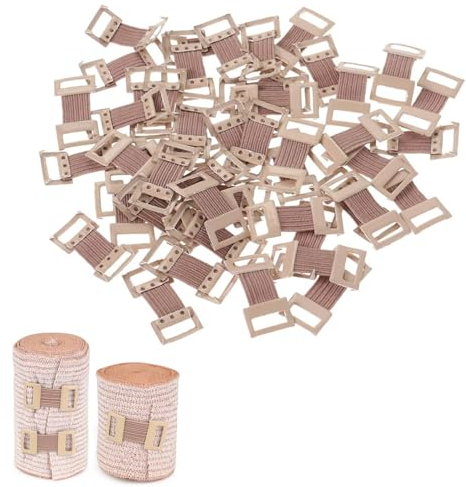 Morsetti di bendaggio, 100 pezzi, elastici, clip di garza, clip per suocera, clip per bendaggi elastici, clip in alluminio, per varie bende