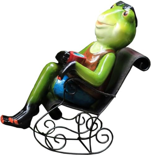 Kreative Kunst-Ornament-Statue-Skulptur, einfacher moderner Home-Office-Schreibtisch, Heimdekor-Akzente, Figur-Ornamente, kreative Frosch-Statue-Dekoration for den Außenbereich, Garten, Innenhof, Terr