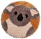 champracer Rundes Kissen, Kurzes PlüSch-Sitzkissen, Stuhlkissen Kinder, Runden Plüsch Stuhlkissen, Runde Sitzkissen Kinder Schule, Weich Und Bequem für Sofa, Wohnzimmer, Wohnheim, Restaurant (Wombat)