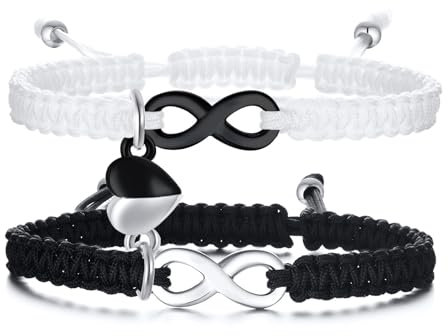 Xuanpai, magnetische Armbänder für Paare, Liebesgeschenke, passende Armbänder mit magnetischem Liebesherz, für Fernbeziehung, zum Geburtstag, Valentinstag, Weihnachtsgeschenke für Freund/Freundin