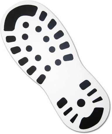 DH-Konzept 260 Tischdeko Motive Fußspuren schwarzweiß - Fußspuren Motive aus Karton für Kindergeburtstag Polizei & Detektiv, Mottoparty oder Bastelzubehör (10 x 26 Stück)