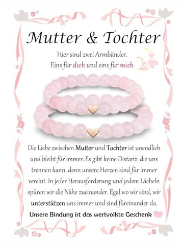 EYQV Mutter Tochter Geschenk, Mutter Tochter Armband, Geschenke für Mama zum Muttertag, Mama Tochter Armbänder für 2, Geschenke für Tochter zum Geburtstag Weihnachten Einschulung Abschluss