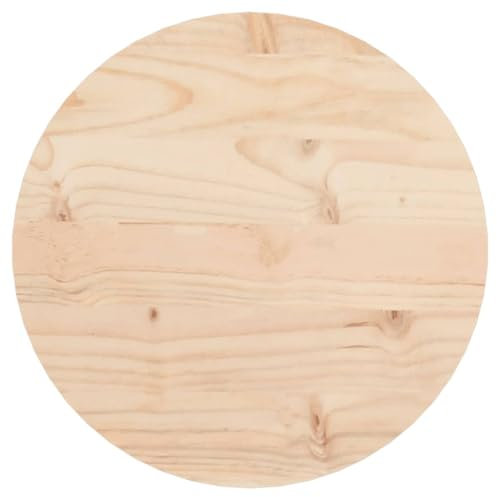 Generisch Tischplatte Rund Ø30x3 cm Massivholz Kiefer,jiangboyue-833655