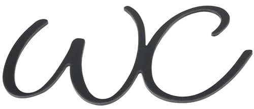 Raheem WC Schild Selbstklebend 12 * 22.5cm WC Schild WC Türschild WC Aufkleber WC Deko Toilettenschild für Innen und Außenbereiche (WC)