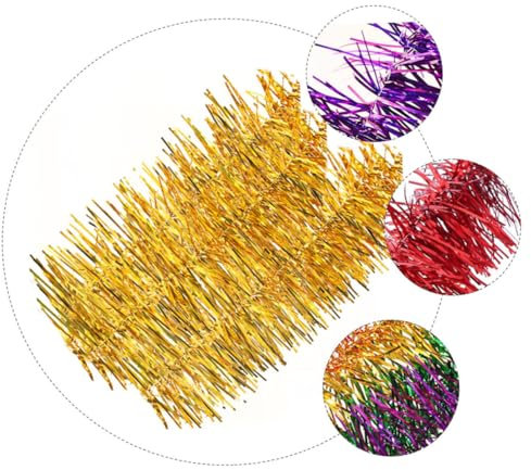 BUGUUYO 10 Stück Weihnachtsdekorationen Wandlametta Weihnachtsbaumschmuck Dickes Weihnachtsbaum Lametta Partygirlanden Schleife Hängende Weihnachtsgirlande Weihnachtsbaumbandgirlande Foto