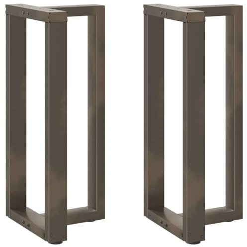 Accessoires de table, pieds de table en forme de T, 2 pièces, noir, 50 x 35 x (90-91) cm en acier