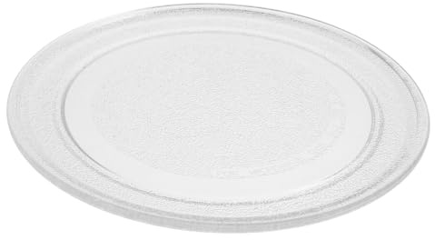 Uonlytech Mikrowellen Drehteller aus Glas 24,5cm Ersatz Glasteller Mikrowellenzubehör Hitzebeständig Bruchfest Allgemein Passend