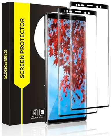 Cable Leader 2 Stück Schutzfolie für Panzerglas für Samsung Galaxy Note 9, 3D-Volle Bedeckung Fingerabdruck-ID Ultra-Klar Keine Luftblasen 9H Härte Frei von Kratzern Samsung Note 9 Displayschutzfolie