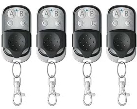 Télécommande universelle pour porte de garage 4 pièces, télécommande 433 MHz, ouvre-porte de garage avec 4 boutons pour ouvre-porte de garage, portes coulissantes, portes, interrupteurs d'éclairage