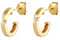 Elli DIAMONDS Earrings Women Creole with Diamond (0.03 ct.) in 585 Yellow Gold