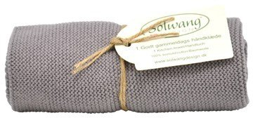 Solwang Handtuch in Grau, Küchentuch aus Baumwolle in warm grau
