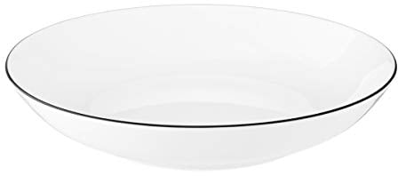 Seltmann Lido Black Line Suppenteller, Porzellan, Weiß, 21 cm