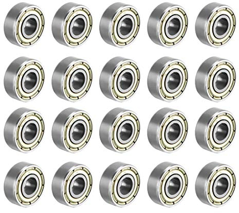 sourcing map 20 Stück Rillenkugellager 694Z Doppelschild 4mm x 11mm x 4mm Kugellager Kohlenstoffstahl