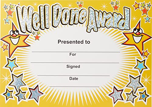 SuperStickers Well Done Award Sparkling Classroom Zertifikate, A5, 20 Stück