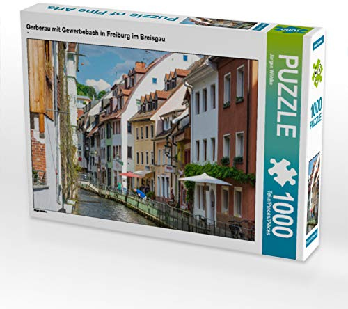 CALVENDO Puzzle Gerberau mit Gewerbebach in Freiburg im Breisgau | 1000 Teile Lege-Größe 64 x 48 cm Foto-Puzzle für glückliche Stunden