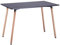EGGREE Mesa de comedor de madera rectangular, mesa escandinava, diseño de mesa de cocina para 2 4 personas, 110 x 70 x 72 cm, color negro