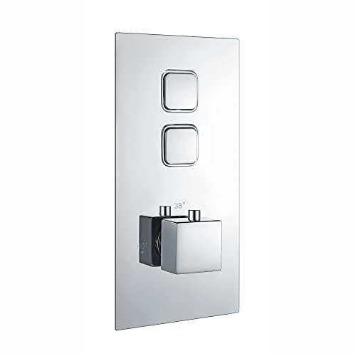 ENKI Mitigeur thermostatique encastrable de douche 2 poign�es 2 voies carr�