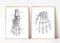Din A4 Kunstdruck ohne Rahmen 2-teilig Anatomie Hand Fuß Skelett Medizin Arzt Druck Poster Bild