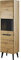 Furniture24 Vitrine NORDI Vitrinenschrank Standvitrine in Mit LED Beleuchtung (Artisan Eiche)