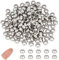 UNICRAFTALE 200pcs 5mm Rondelle Spacer Perlen Edelstahl Lose Perlen Metall Kleine Loch Spacer Perlen Glatte Oberfläche Perlen Suche Für DIY Armband Halskette Schmuckherstellung Handwerk, Loch 3 mm