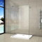 AICA paroi de douche 127,7x200cm l’ouverture des deux côtés douche à l'italienne avec 2 barres de fixation standards 90cm