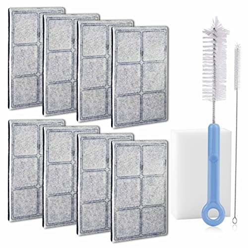 NEOUZA Lot de 8 filtres à eau à charbon de qualité supérieure compatibles avec fontaine Drinkwell Platium Pet et un kit de nettoyage pour fontaine