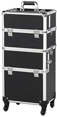 costoffs Extra-Large Beauty Organiser on Wheels, Black