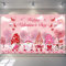 Großes Valentinstag-Hintergrundbanner, Zwerg Liebe Herz Baum Valentinstag Dekorationen, Happy Valentines Day Banner für Valentinstag Party Zubehör Hochzeit Heiratsantrag (183 x 100 cm).