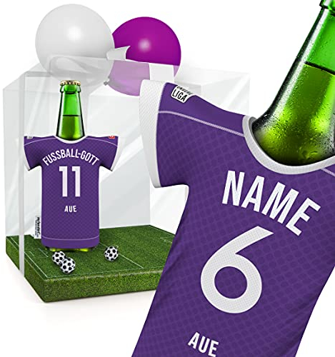 PERSONALISIERTES AUE Trikot-Kühler Fanset | Passend für FC Erzgebirge AUE | Präsent Trikotkühler by SUPER-Trikot