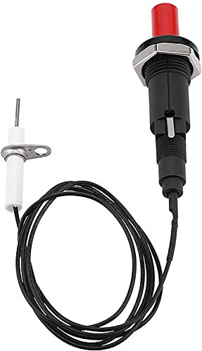 U-K Kit accensione a scintilla piezoelettrico a Pulsante, per stufa a gas per fuoco da barbecue (2,3M) Nice and Professional