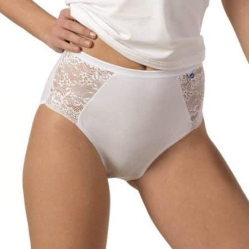 SNELLY Midi Donna Mutande a Vita Alta con Pizzo da 6-9-12 Slip Bianco o Nero in Cotone Elasticizzato di qualità E472 Taglie S M L XL Intimo di Marca Sexy e Comodo per Il Benessere di Tutto Il Giorno