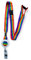 Buntes 15 mm Umhängeband mit 3 Punkten, Sicherheitsabbrechung und einziehbarer integrierter Ausweisrolle (Regenbogen, 1 Schlüsselband)