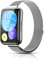 PaceBid Armband Kompatibel mit Huawei Watch FIT 2, Metall Gewebte Edelstahl Magnetisch Ersatzband Armband, Klassisches Verstellbarer Uhrenarmband für Huawei Watch FIT 2 (Silber)