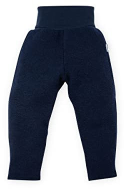 Ehrenkind® Walkhose aus Bio-Wolle & Bio-Baumwolle | Baby Hose | Wollwalk Hose | Standard 100 by Oeko-TEX | Dunkelblau 134/140
