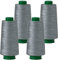 4 Konen Rollen Nähgarn Garn Overlockgarn 2700m 40S/2 100% Polyester - 21 grau