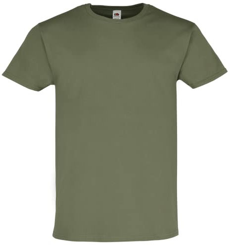 Fruit of the Loom Iconic 195 Ringspun Premium T Herren T-Shirt NEU, Farbe:Oliv, Größe:M
