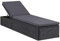 Homgoday Sonnenliege aus Polyrattan, Schwarz und Dunkelgrau, Sonnenliegen, Schlafsofa, Gartenliege, Pool-Liege, für Terrasse, Pool, Balkon