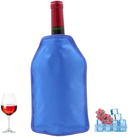 Refroidisseur De Bouteille De Vin, Manchon De Refroidissement Pour Bouteille De Vin, Manchon De Refroidissement Pour Bouteille De Vin, Champagne Ou Boisson (bleu A)