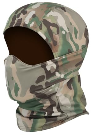 Qavctw Taktische Sturmhaube Maske Militärtraining Kapuzenmaske Schießen Vollgesichtsmaske Reiten Wandern Paintball Angeln Jagd Kopfbedeckung Maske Männer Frauen Outdoor Atmungsaktive Kopfbedeckung